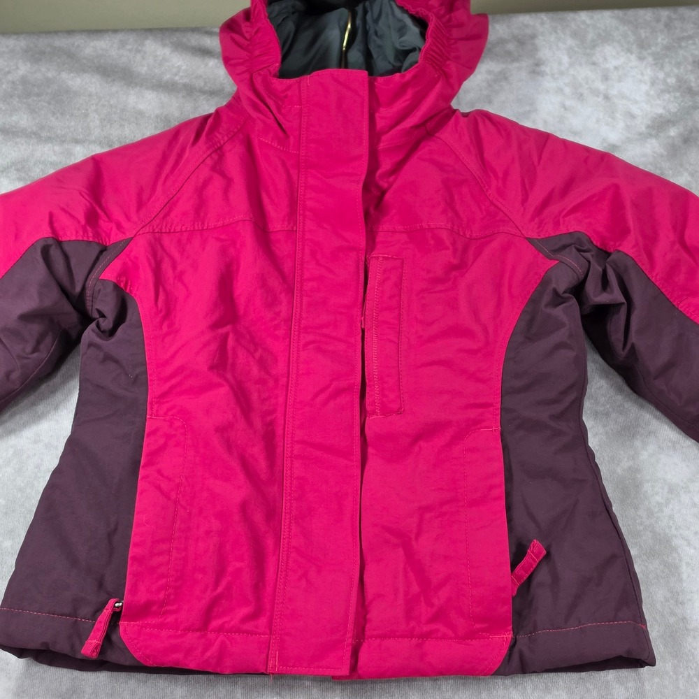 Lands End Squall 3-in-1 Parka Kids Size 4 Pink Purple Excellent Grow-A-Longs